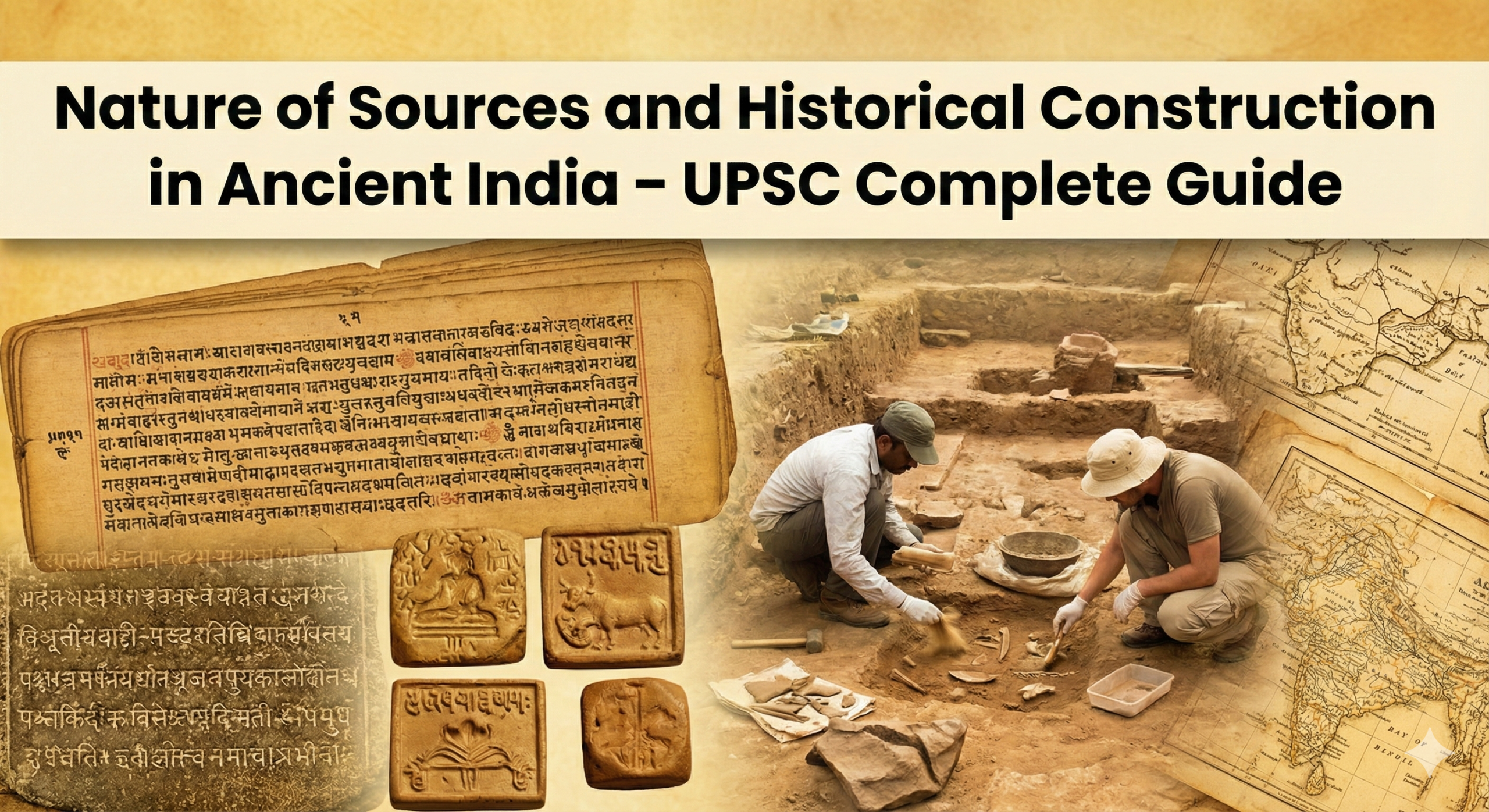 Nature of Sources and Historical Construction in Ancient India – UPSC Complete Guide